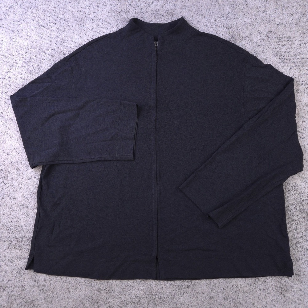 Vintage Max Studio Jacket Womens Large Full Zip Mock Neck Made In USA Bomber